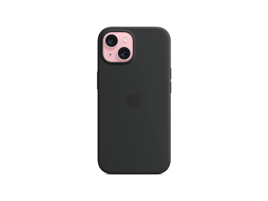 Apple MT0J3ZM/A iPhone 15 Silicone Case with MagSafe - Black in Qatar Apple MT0J3ZM/A iPhone 15 Silicone Case with MagSafe - Black in Qatar